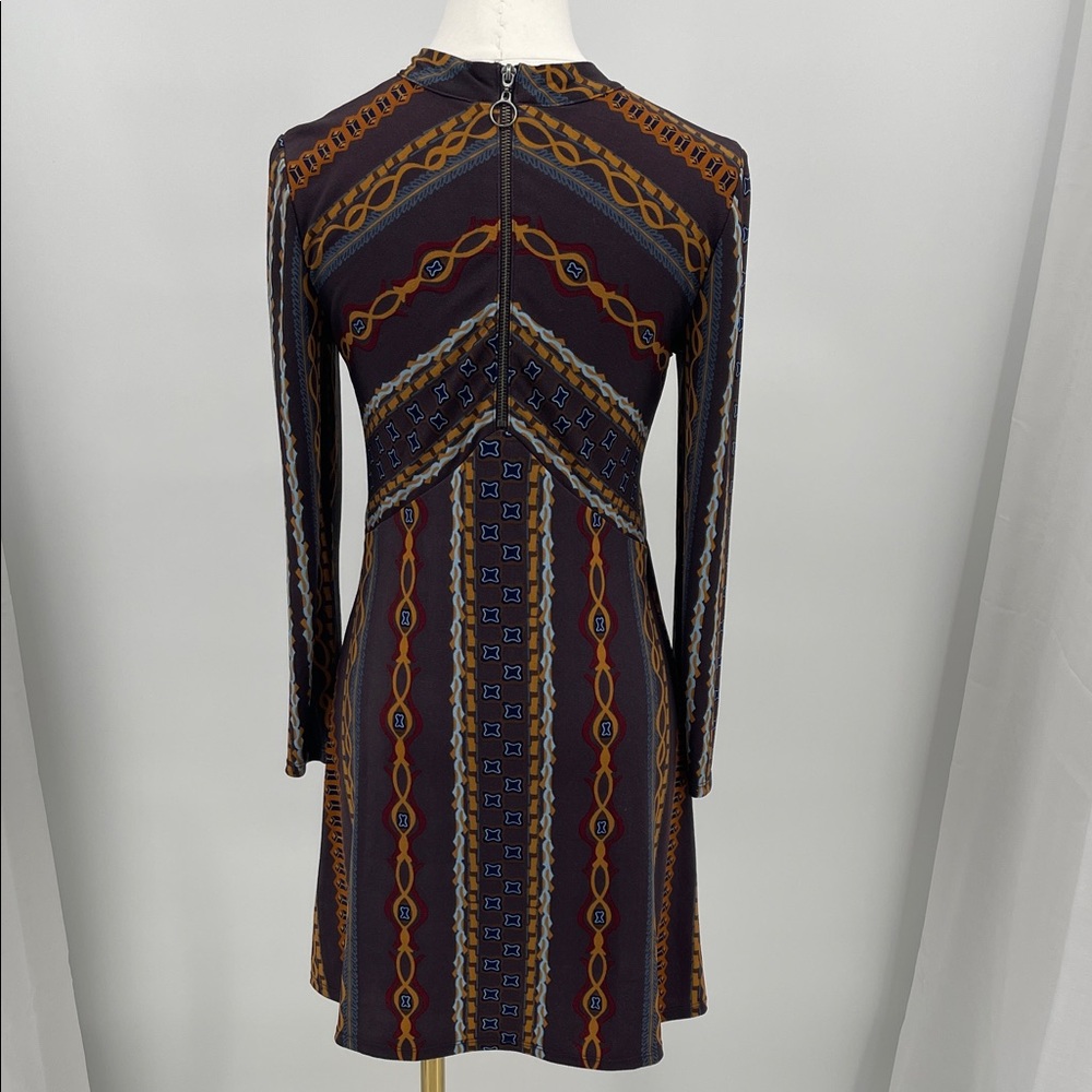 Free People Stella Retro Stretch Crepe Jersey Mini Dress XS Groovy Indie Hippie - Picture 5 of 12